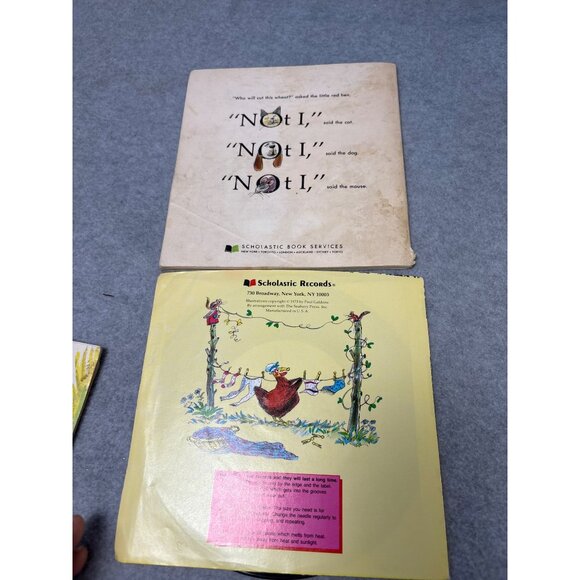 The Little Red Hen Book & Vinyl Record by Paul Galdone 1973 Scholastic Records N - Picture 4 of 5